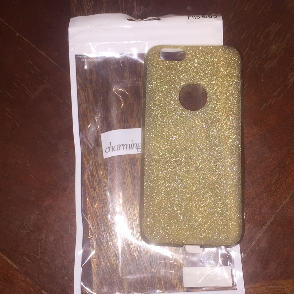 Charming Charlie iPhone 6 gold sparkly case!!